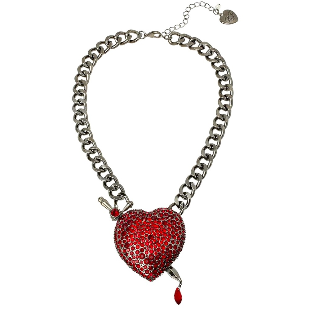 Betsey Johnson Bleeding Heart Dagger Pendant Necklace ❤️